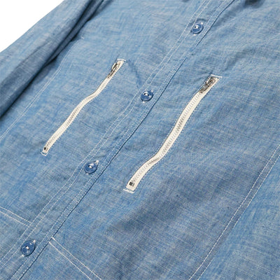 Fullcount x Fumito Ganryu USN Selvedge Chambray Shirt - Okayama Denim