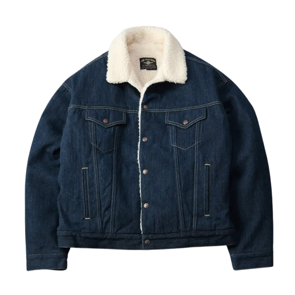 The Flat Head 12.5oz. Boa-lined Denim Jacket