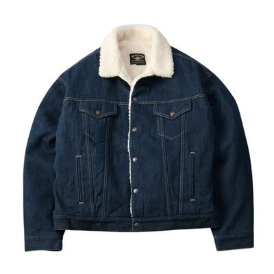 The Flat Head 12.5oz. Boa-lined Denim Jacket