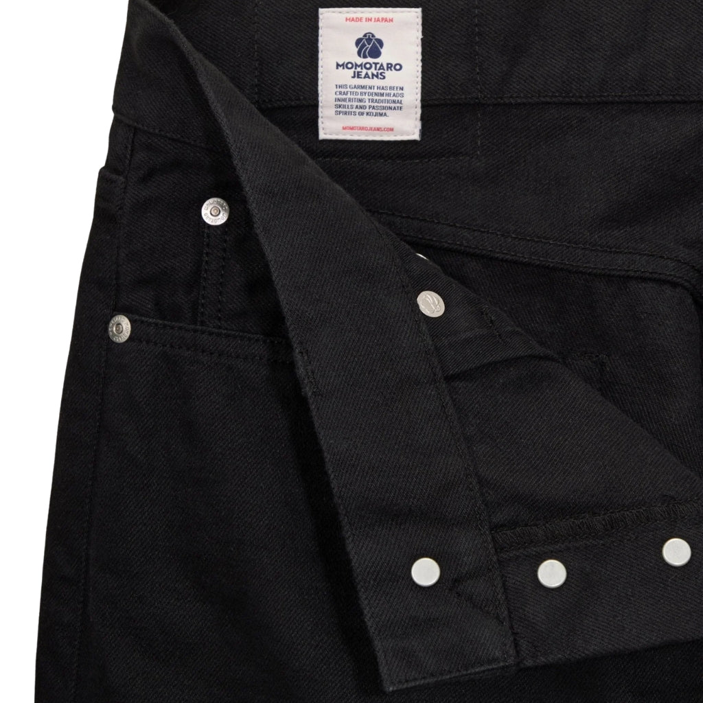 Momotaro "Kyoto Montsuki" Black Selvedge Jeans (Regular Straight)