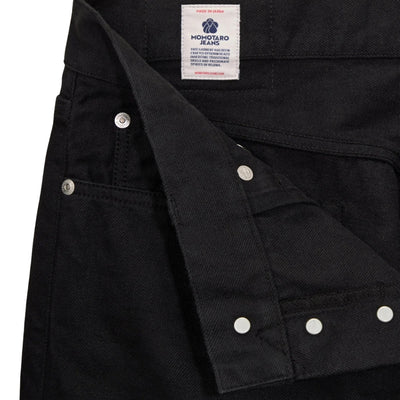 Momotaro "Kyoto Montsuki" Black Selvedge Jeans (Regular Straight)