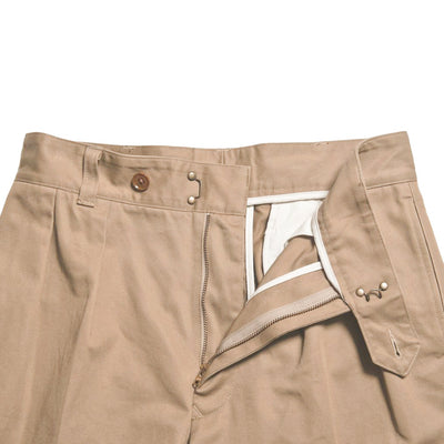 Soundman "Clarke" Double Pleated Officer Trousers - Okayama Denim