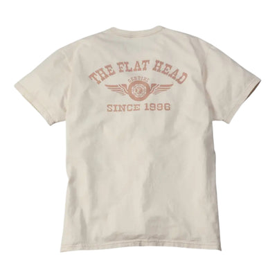 The Flat Head "Flying Wheel" Print Tee (Natural)