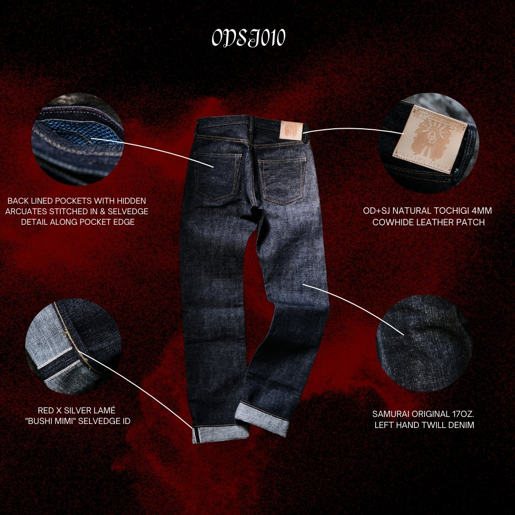 OD+SJ 17oz. "Hidaribushi" Left Hand Twill Selvedge Jeans (Middle Straight)