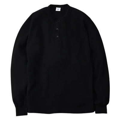 The Flat Head Honeycomb Thermal Henley (Black)