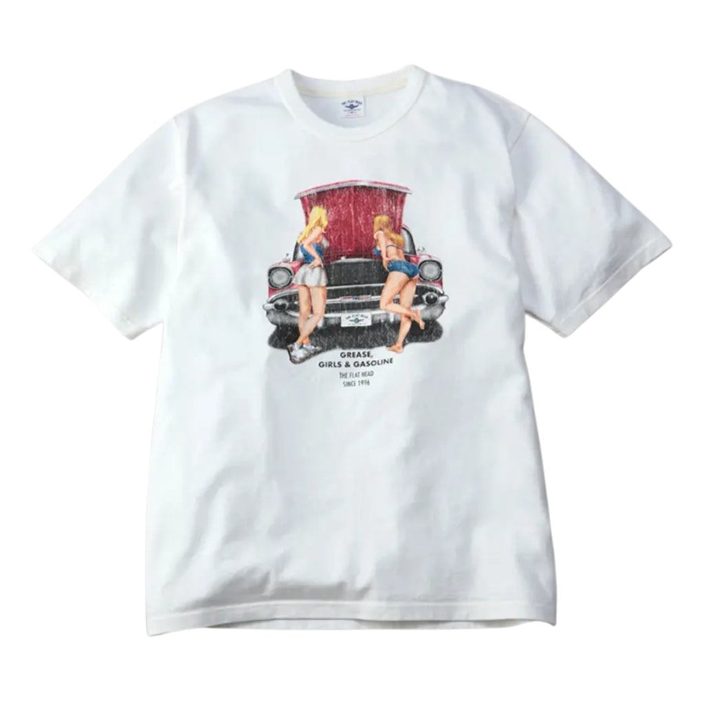 The Flat Head "Grease, Girls & Gasoline" Print Tee