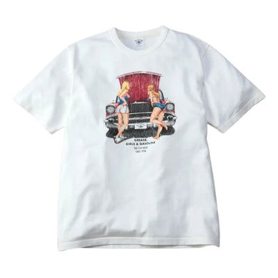 The Flat Head "Grease, Girls & Gasoline" Print Tee