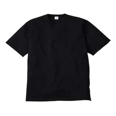 The Flat Head Heavyweight 20oz. Loopwheel Tee (Black) - Okayama Denim