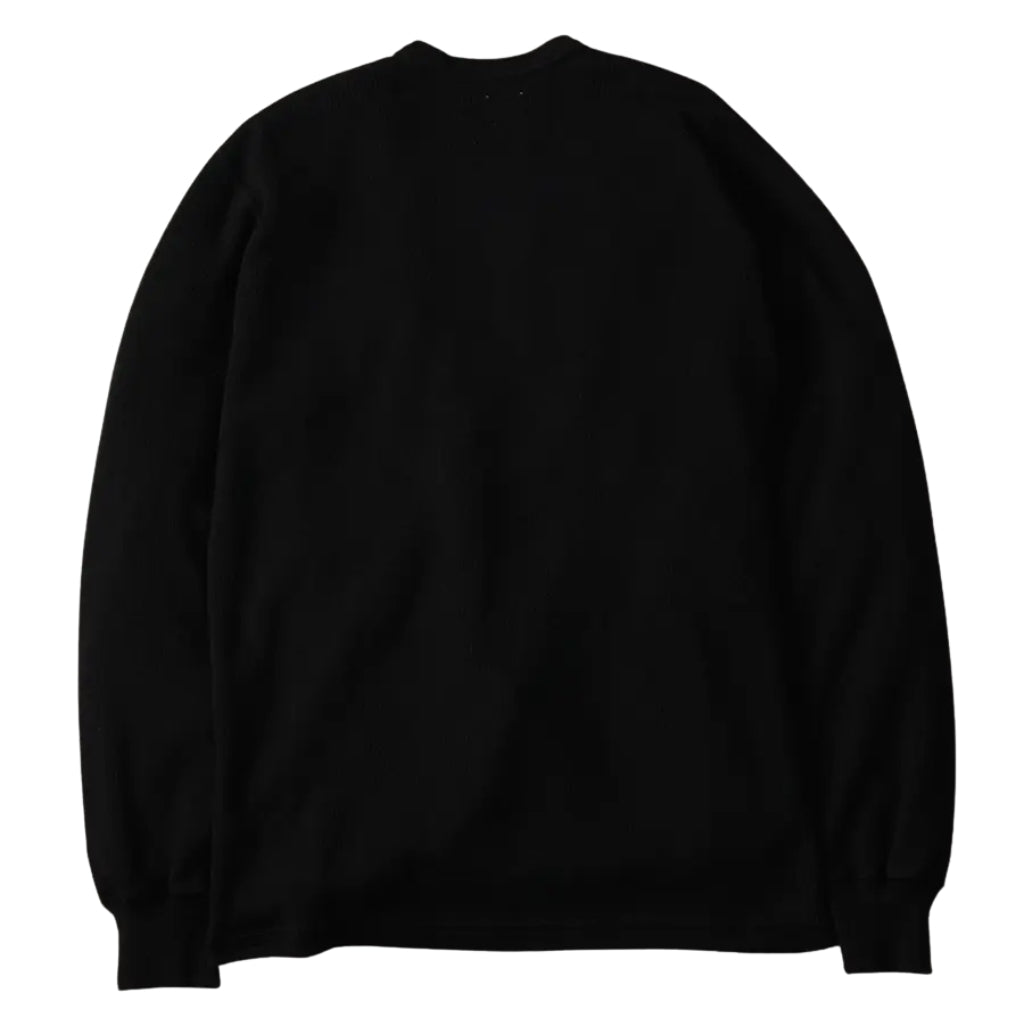 The Flat Head Honeycomb Thermal Henley (Black)