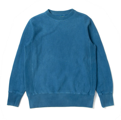 Studio D'Artisan "Awa-Ai" Natural Indigo Reverse Weave Sweatshirt