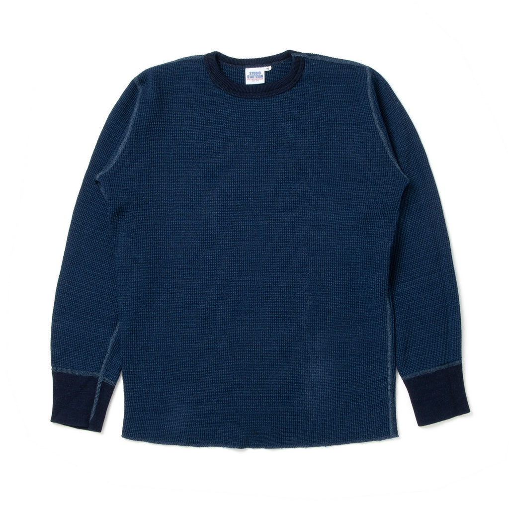 Studio D'Artisan L/S Indigo Dyed Heavy Thermal