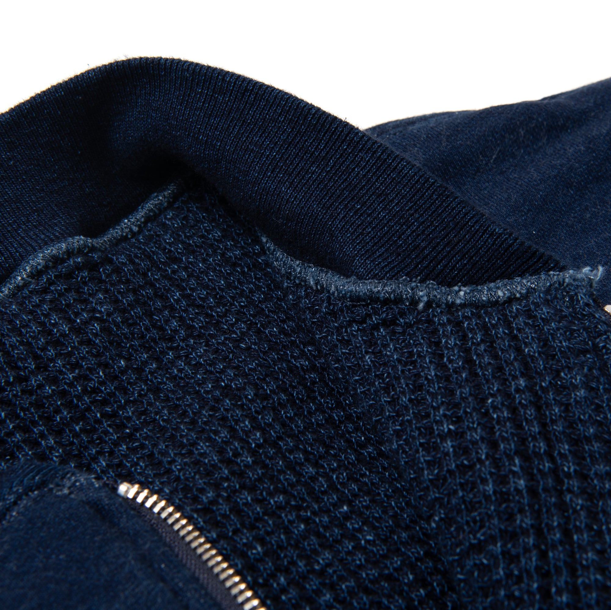 Studio D'Artisan Reversible Indigo Dyed Heavy Thermal Track Jacket