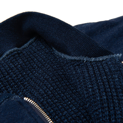 Studio D'Artisan Reversible Indigo Dyed Heavy Thermal Track Jacket