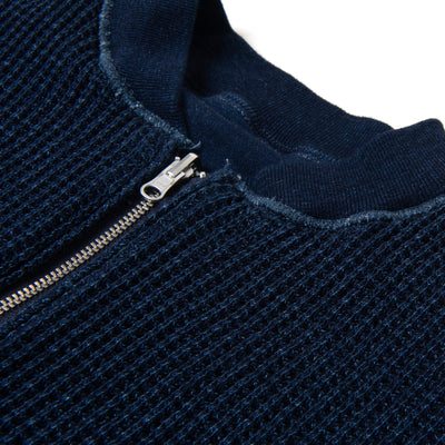 Studio D'Artisan Reversible Indigo Dyed Heavy Thermal Track Jacket