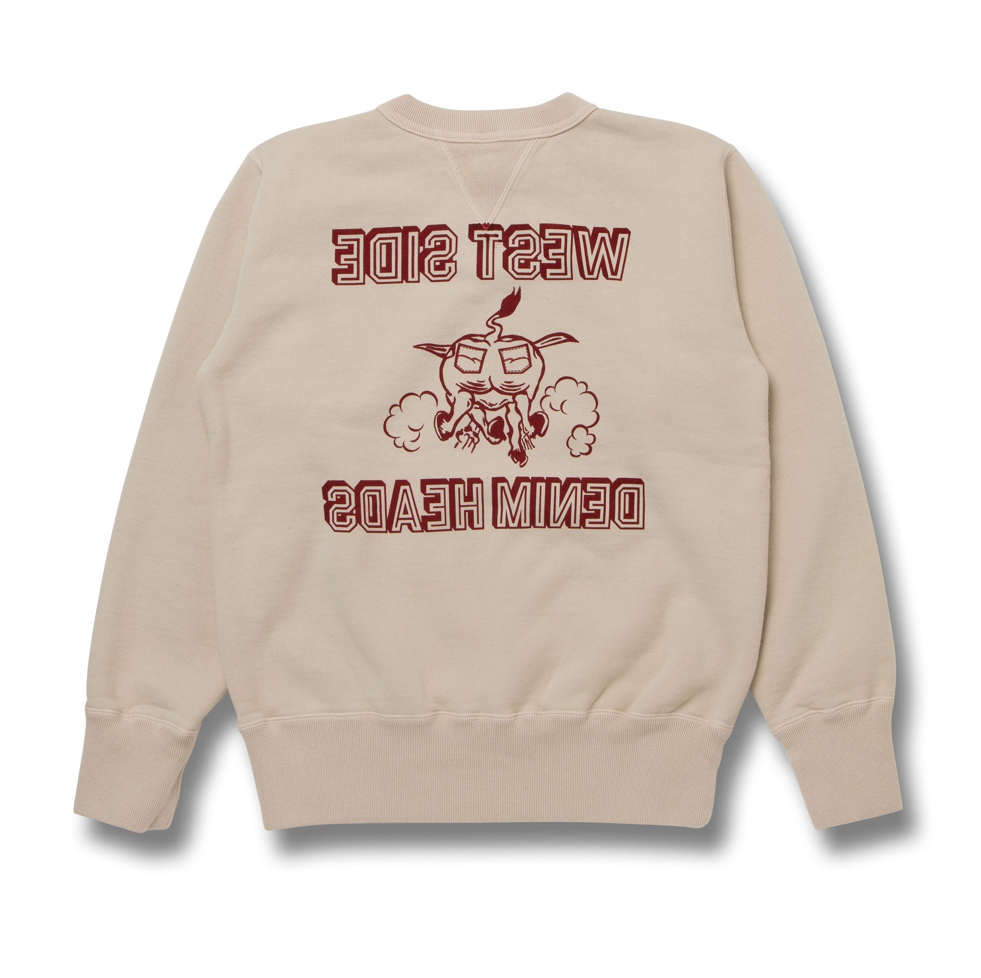 Studio D'Artisan "West Side Denim Heads" Logo Print Crewneck Sweatshirt