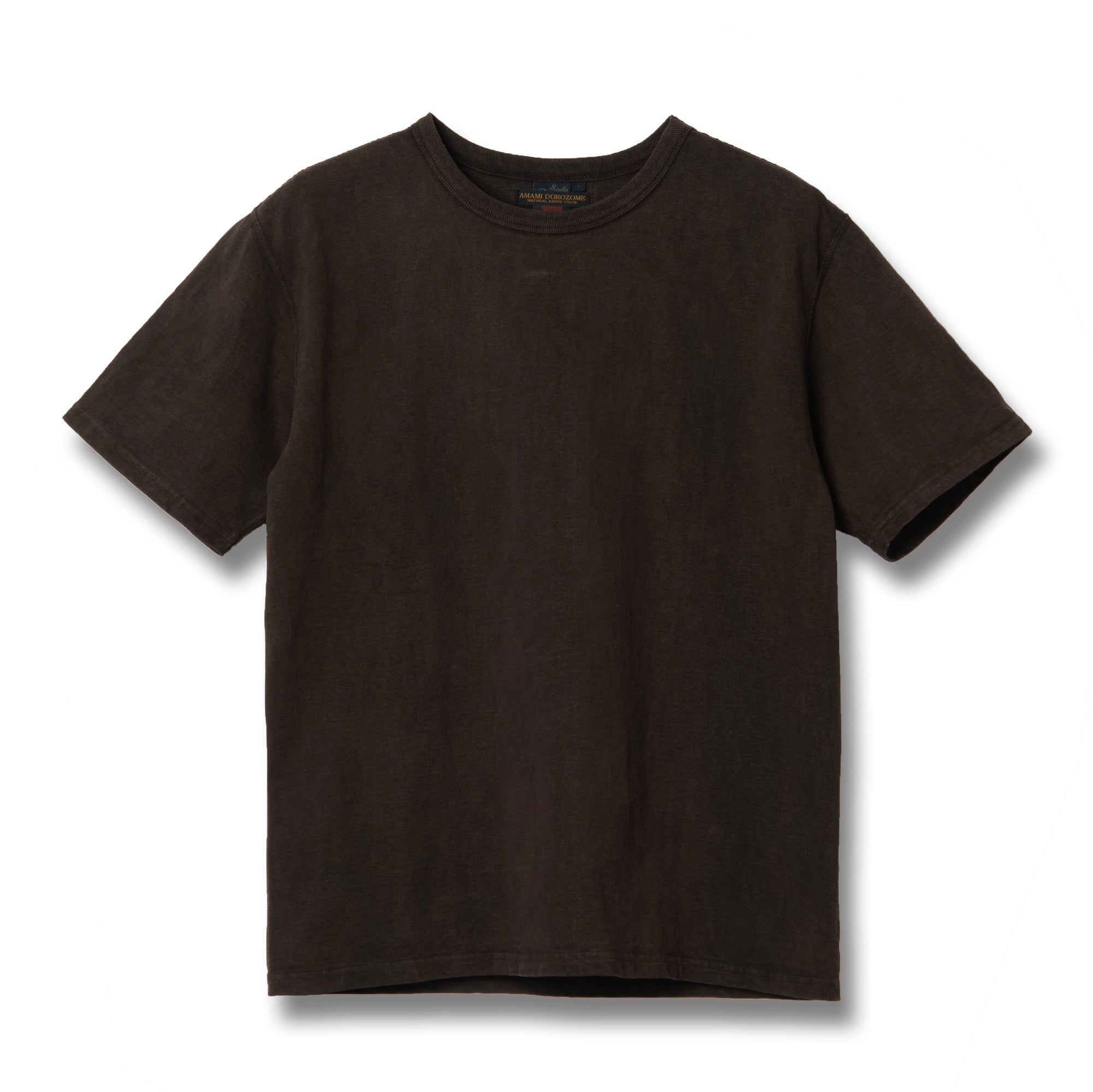 Studio D'Artisan "Amami Dorozome" Crewneck Tee (Dark Brown) - Okayama Denim
