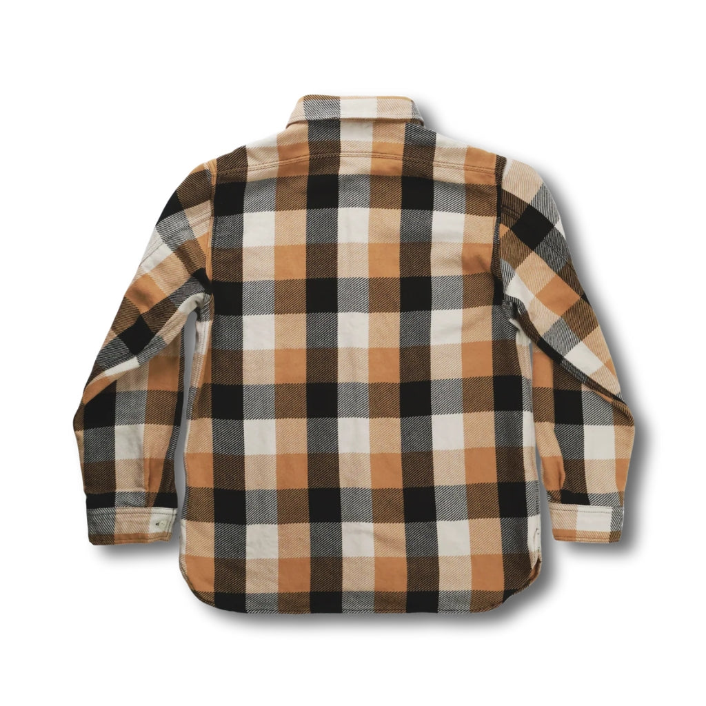 Fullcount Check Flannel Work Shirt (Beige)