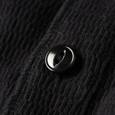 The Flat Head Honeycomb Thermal Henley (Black)