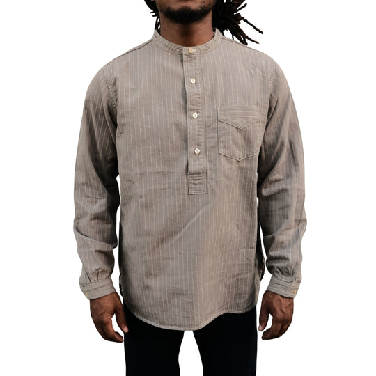 Fullcount Herringbone Pencil Stripe Pullover Shirt
