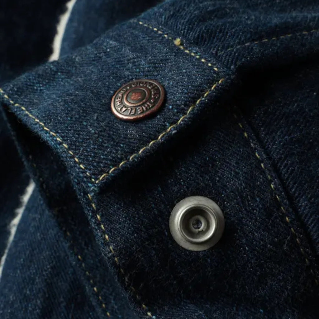 The Flat Head 12.5oz. Boa-lined Denim Jacket