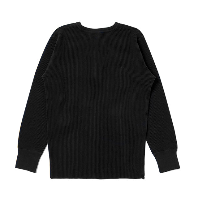 Studio D'Artisan L/S Heavy Thermal Henley (Black)