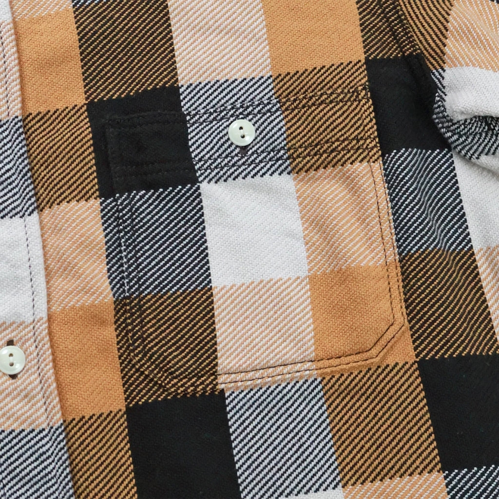 Fullcount Check Flannel Work Shirt (Beige)