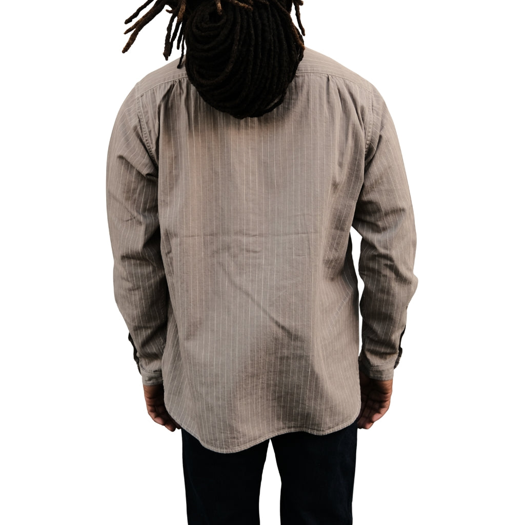 Fullcount Herringbone Pencil Stripe Pullover Shirt