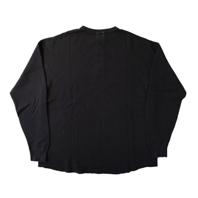 Loop & Weft Double Face Hex Honeycomb Crewneck Thermal (Black)