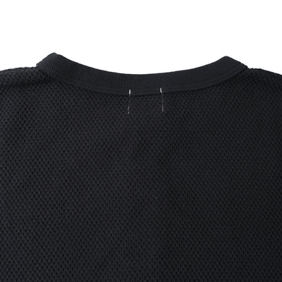 Loop & Weft Double Face Hex Honeycomb Crewneck Thermal (Black)
