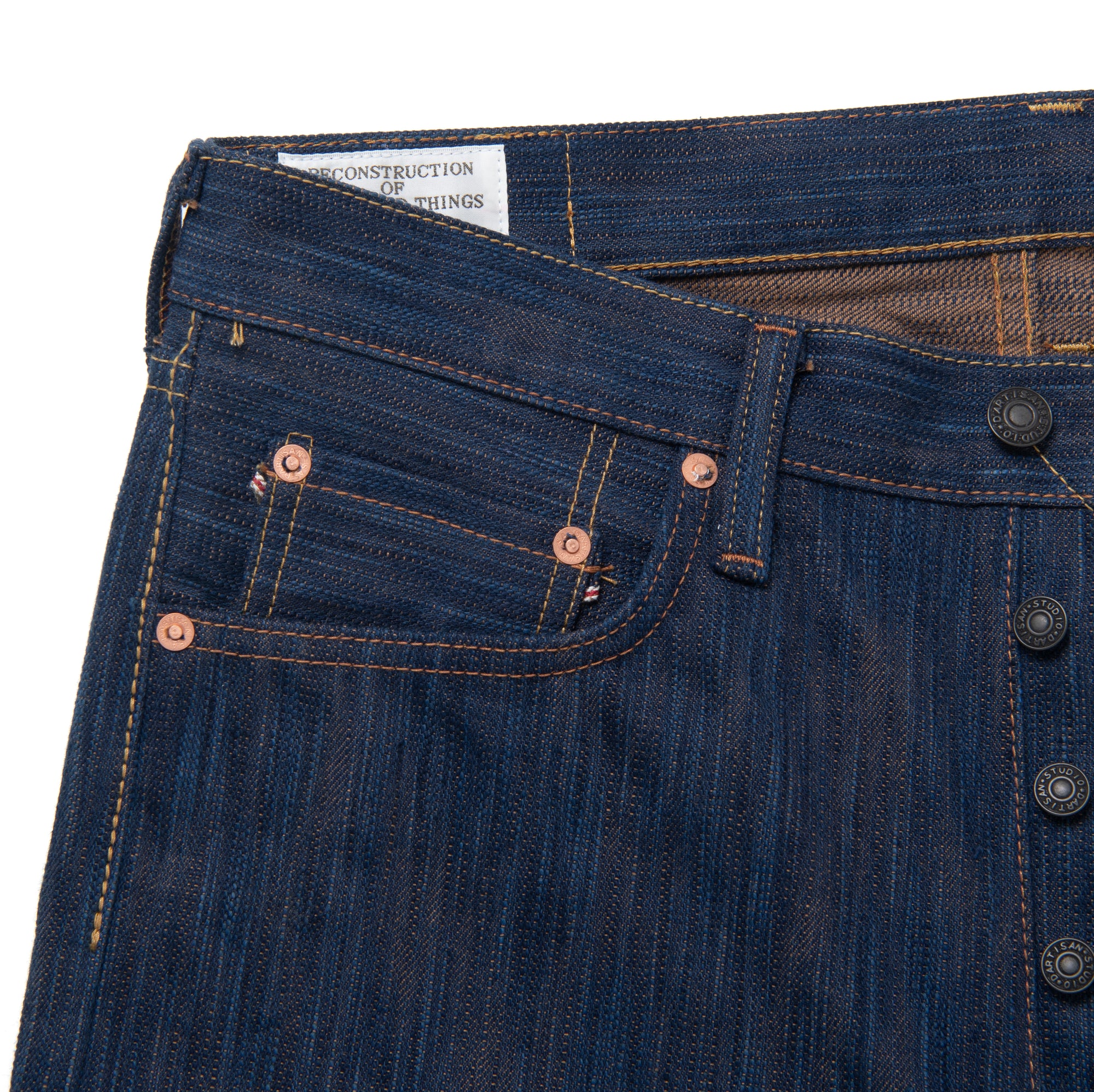 Studio D'Artisan "Awa Sho-Ai Kakishibu" Selvedge Jeans (Regular Straight)