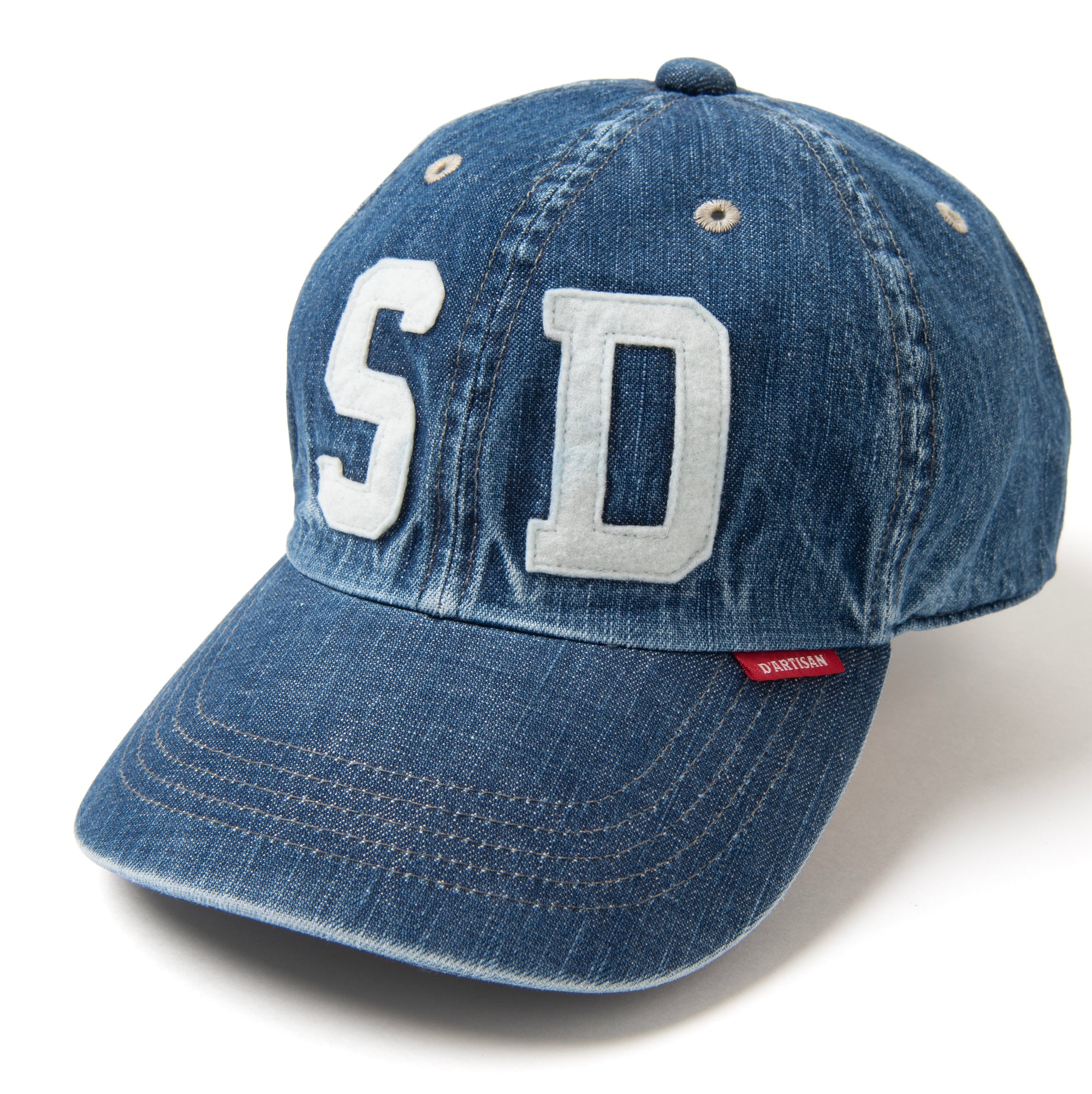 [Pre-Order] Studio D'Artisan Distressed Denim Baseball Cap - Okayama Denim