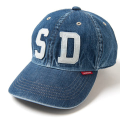Studio D'Artisan Distressed Denim Baseball Cap - Okayama Denim
