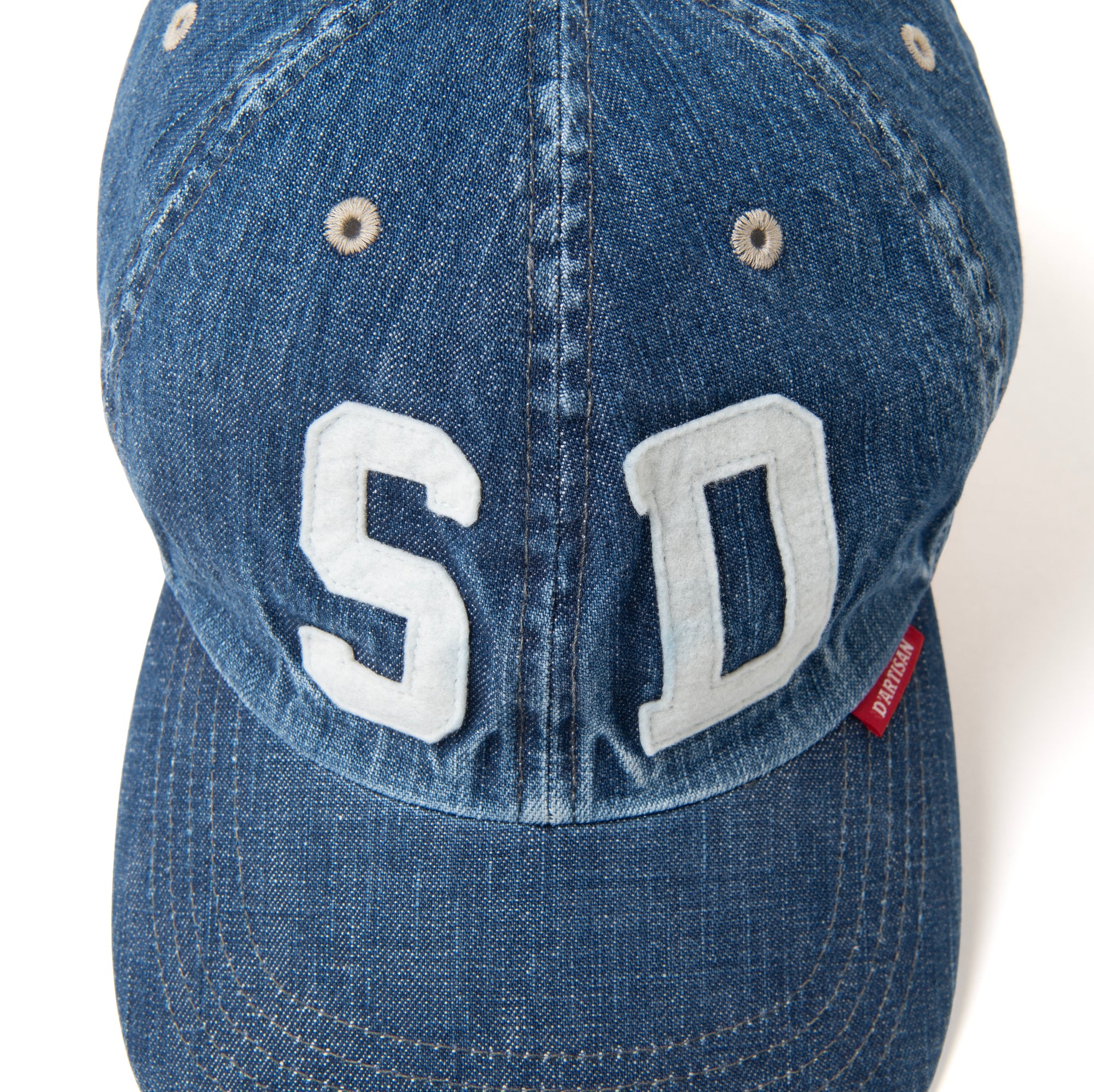[Pre-Order] Studio D'Artisan Distressed Denim Baseball Cap - Okayama Denim