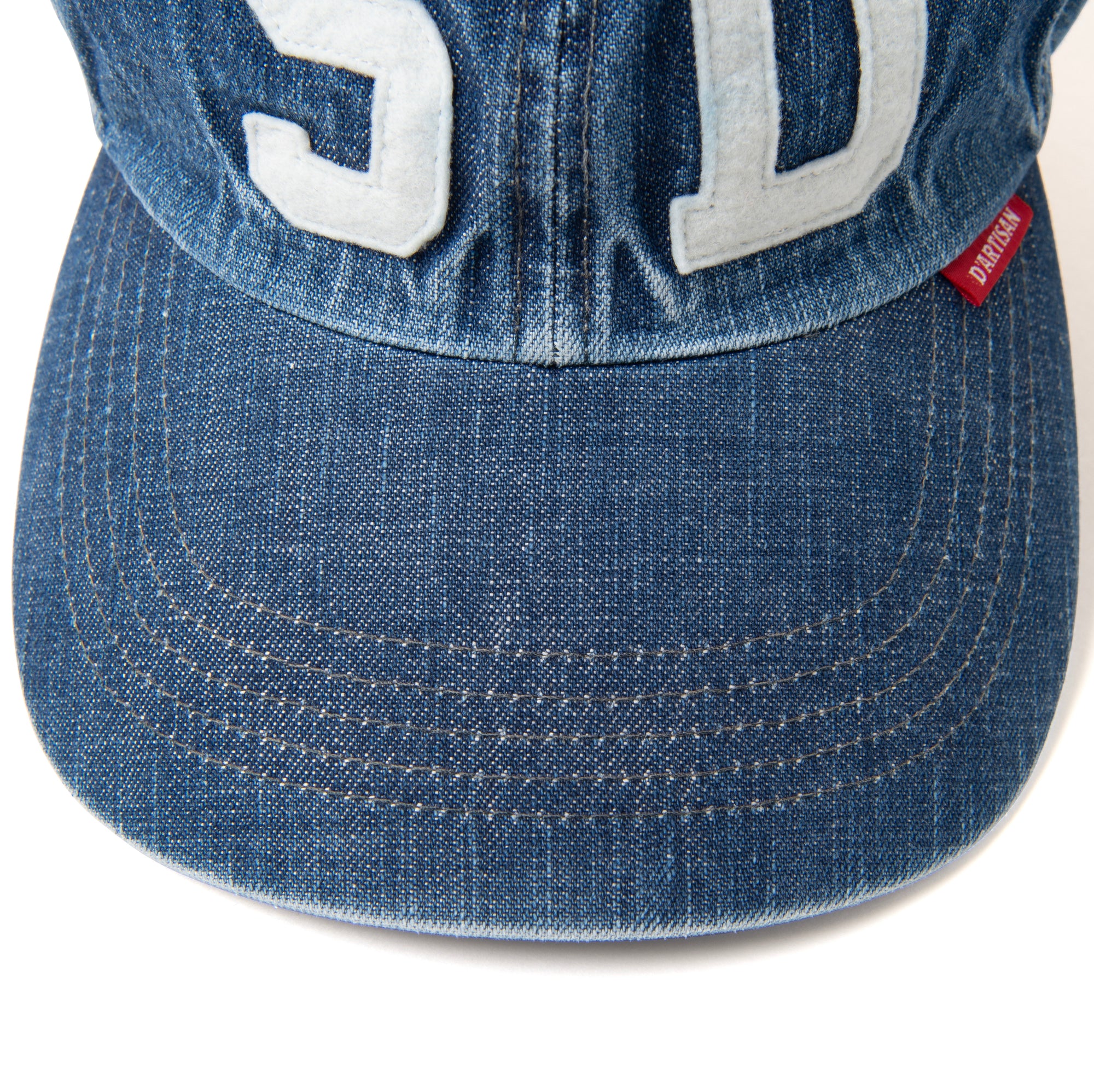[Pre-Order] Studio D'Artisan Distressed Denim Baseball Cap - Okayama Denim