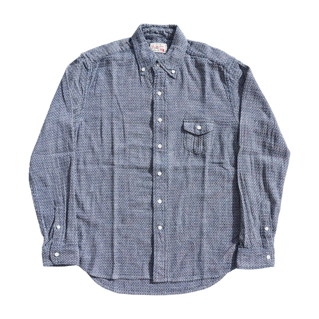 Graphzero Light Indigo Jacquard Shirt - Okayama Denim