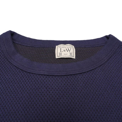 Loop & Weft Double Face Hex Honeycomb Crewneck Thermal (Navy)