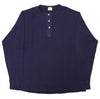 Loop & Weft Double Face Hex Honeycomb Thermal Henley (Navy)