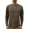 Loop & Weft Double Face Hex Honeycomb Thermal Henley (Olive)