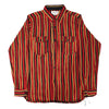 Samurai Jeans SDN23-01 Heavyweight "Drunk Stripe" Flannel Shirt (Red)