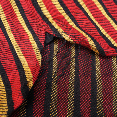 Samurai Jeans SDN23-01 Heavyweight "Drunk Stripe" Flannel Shirt (Red)