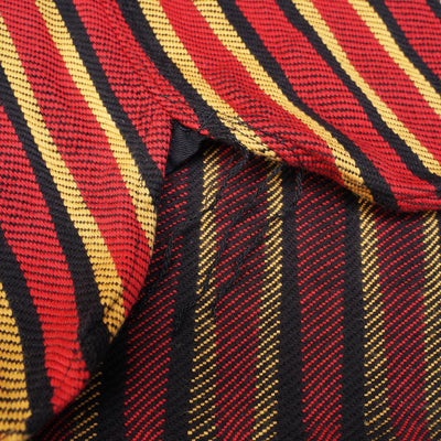 Samurai Jeans SDN23-01 Heavyweight "Drunk Stripe" Flannel Shirt (Red)