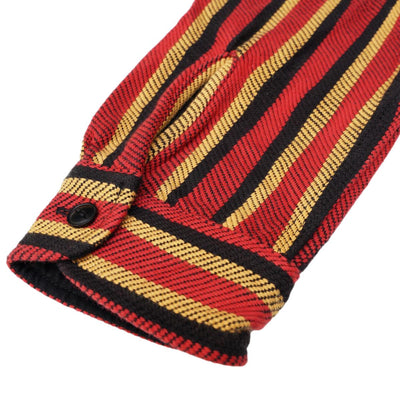 Samurai Jeans SDN23-01 Heavyweight "Drunk Stripe" Flannel Shirt (Red)