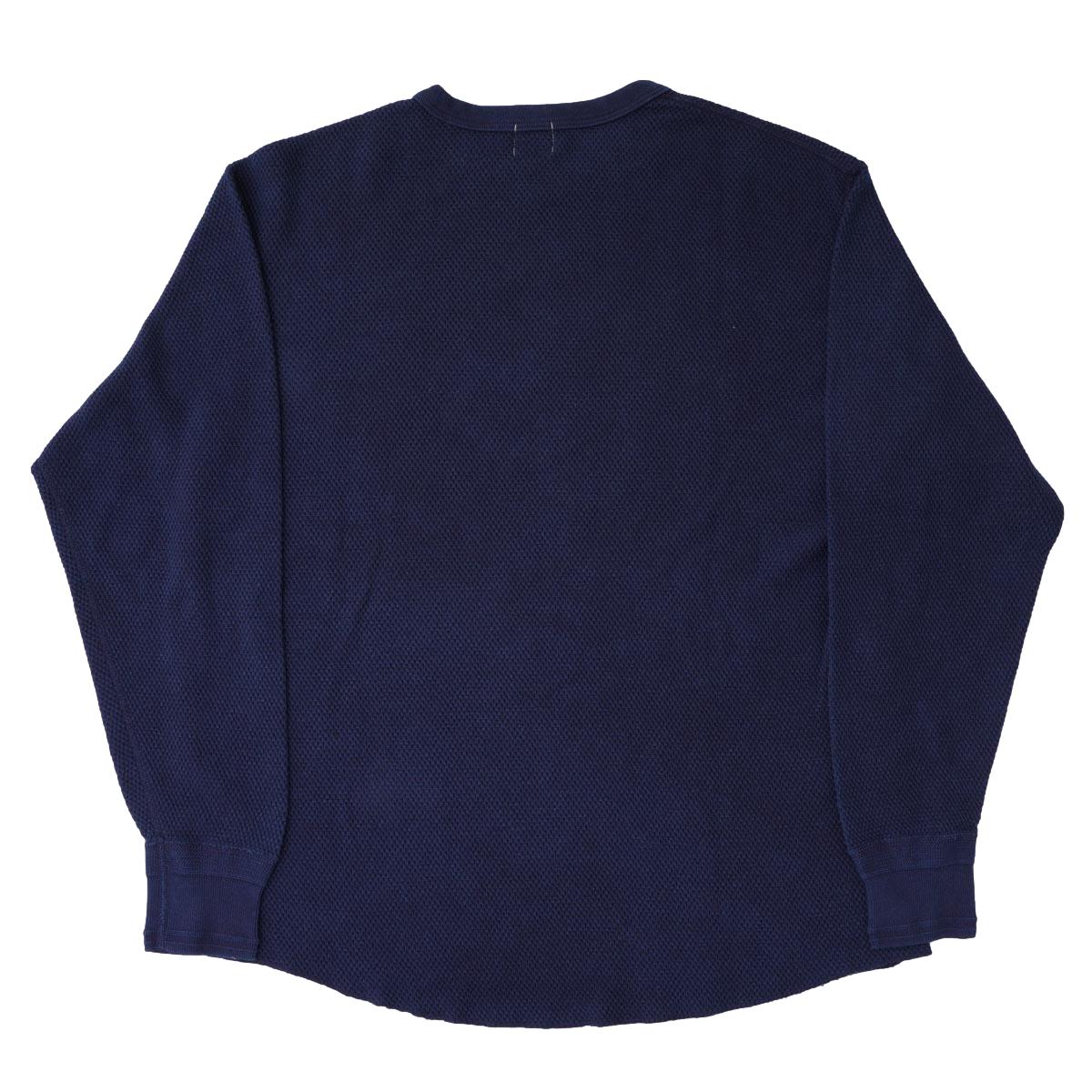 OD+LW Indigo Dyed Double Face Hex Honeycomb Crewneck Thermal