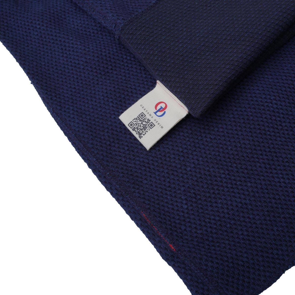 OD+LW Indigo Dyed Double Face Hex Honeycomb Crewneck Thermal