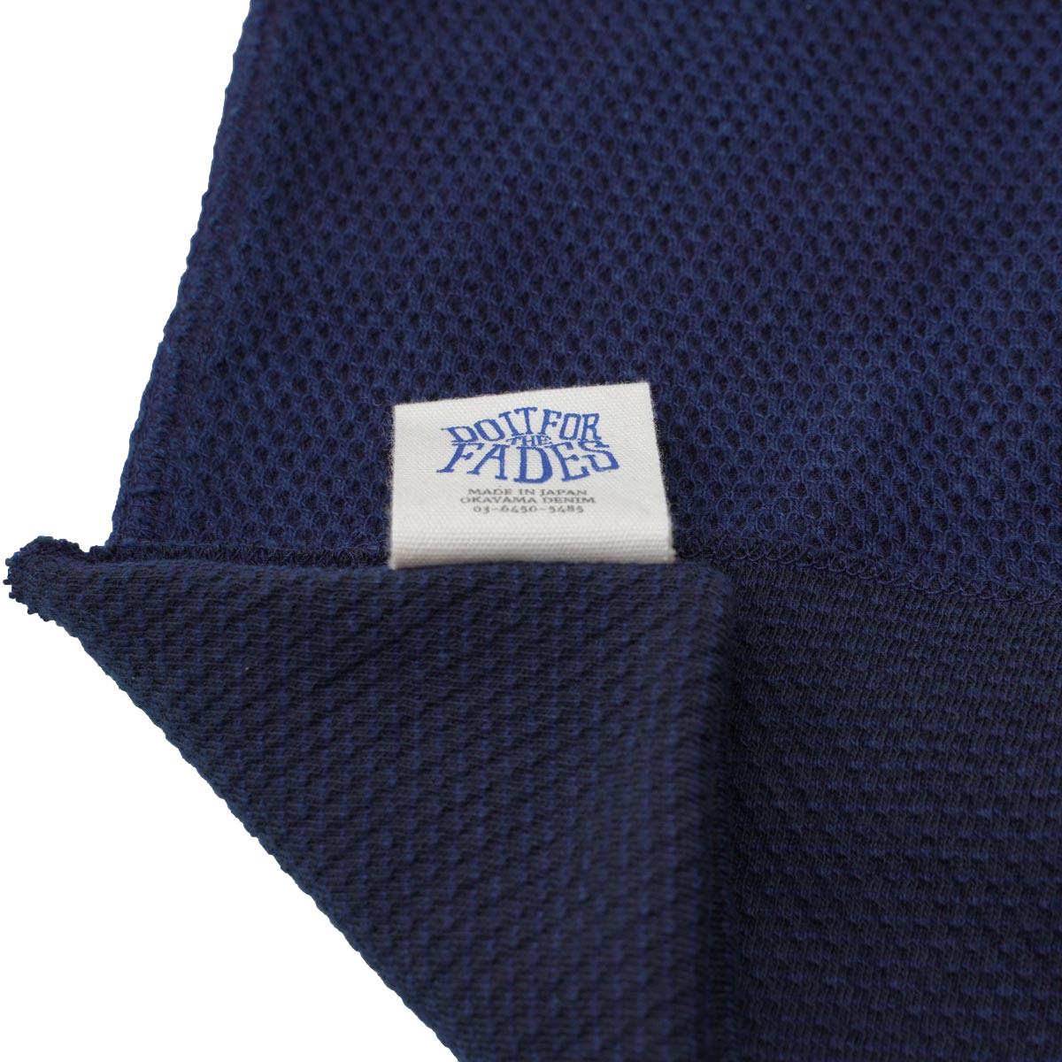 OD+LW Indigo Dyed Double Face Hex Honeycomb Crewneck Thermal