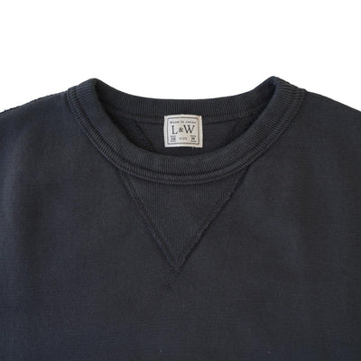 Loop & Weft SZ Vintage Pinborder Knit Double V Sweatshirt (Black)