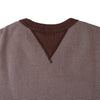 Loop & Weft SZ Vintage Pinborder Knit Double V Sweatshirt (Brown)