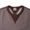 Loop & Weft SZ Vintage Pinborder Knit Double V Sweatshirt (Brown)