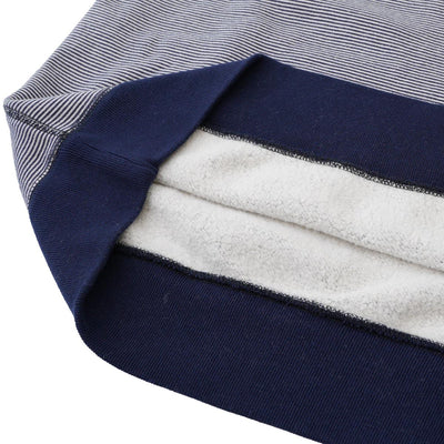 Loop & Weft SZ Vintage Pinborder Knit Double V Sweatshirt (Navy)