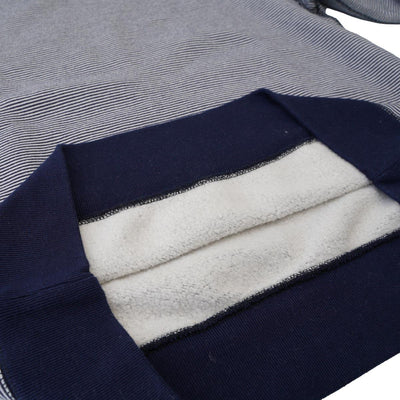 Loop & Weft SZ Vintage Pinborder Knit Double V Sweatshirt (Navy)